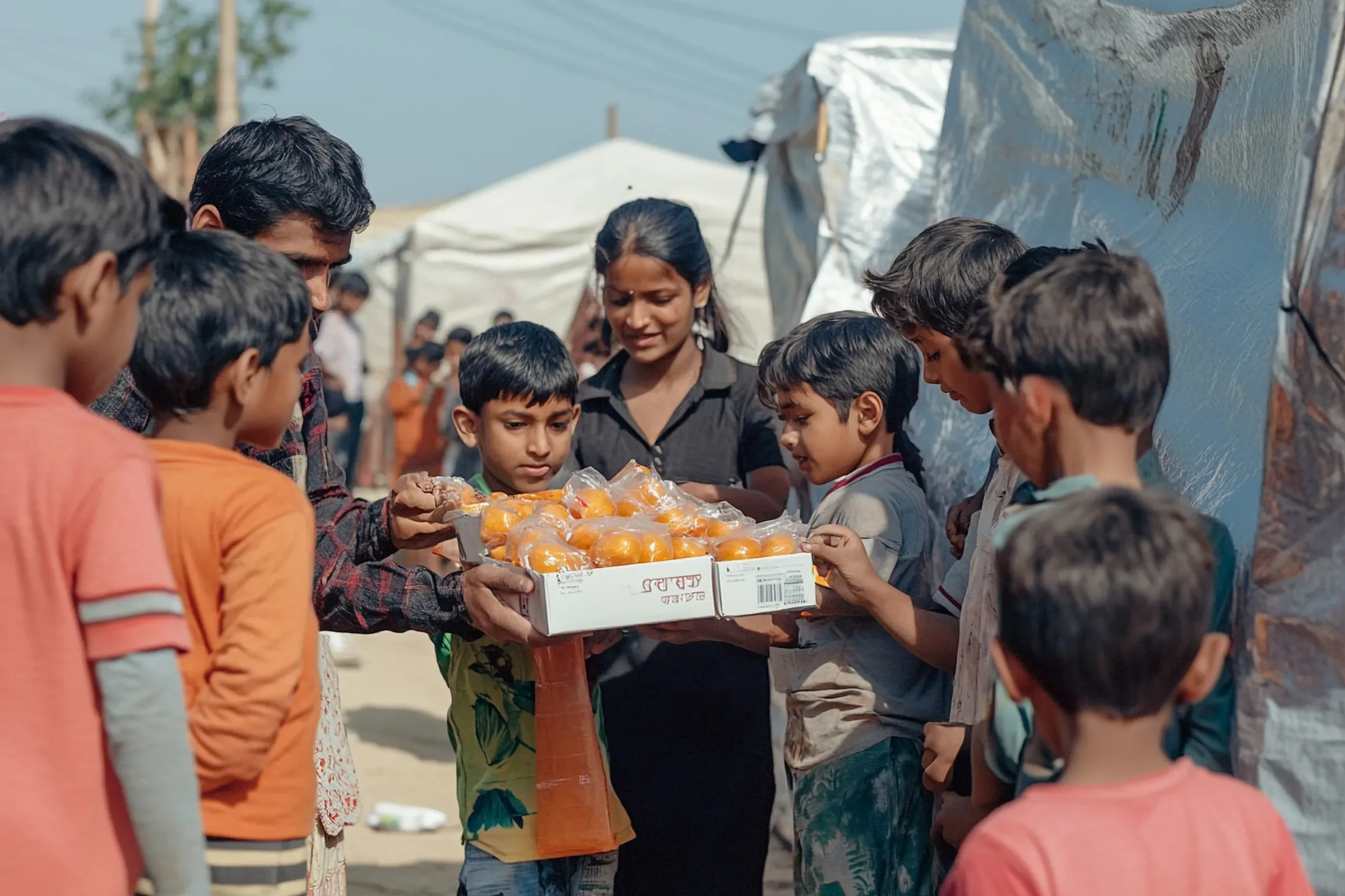 Sharing food with children in need