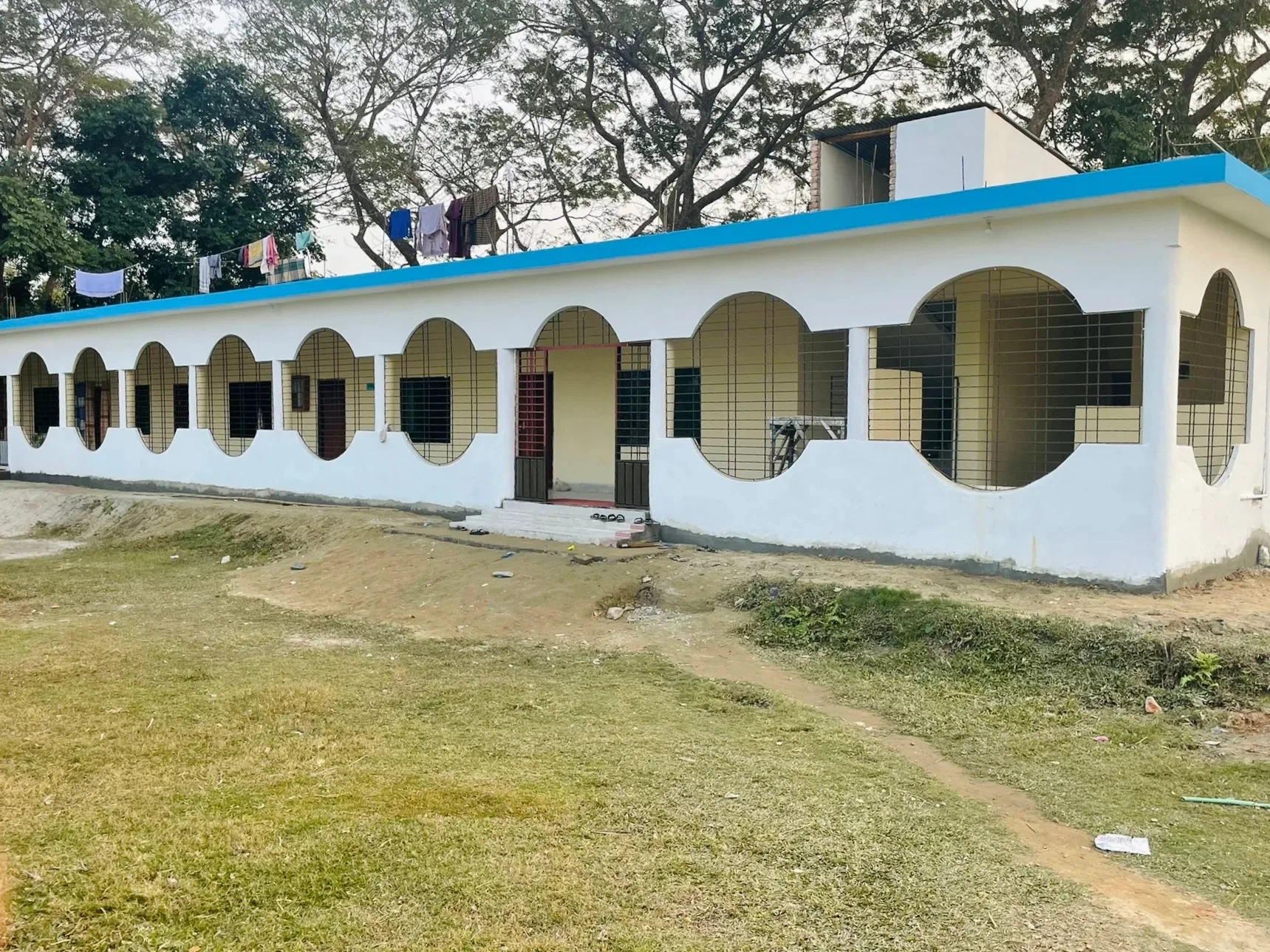 The campus building exterior