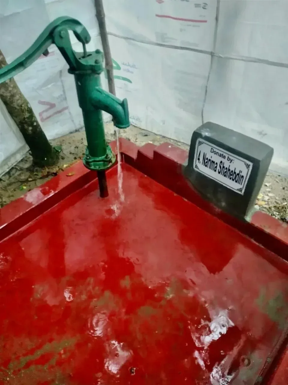 A newly installed water well